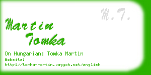 martin tomka business card